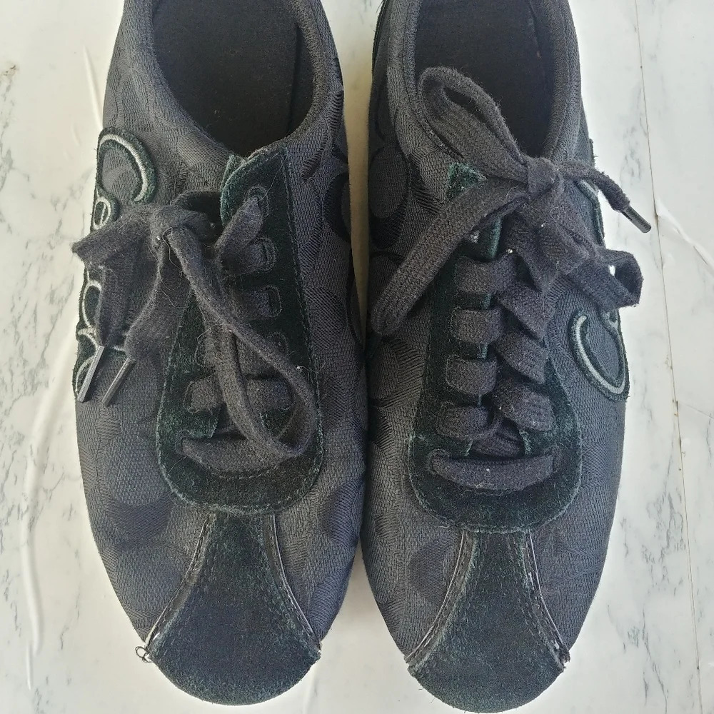 Coach A1715 DEVIN women's signature C Black shoes